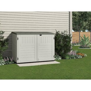 Garbage Can Storage Garbage Sheds You Ll Love   Suncast 5 Ft 10 In W X 3 Ft 8 In D Stow Away Horizontal Storage Shed 